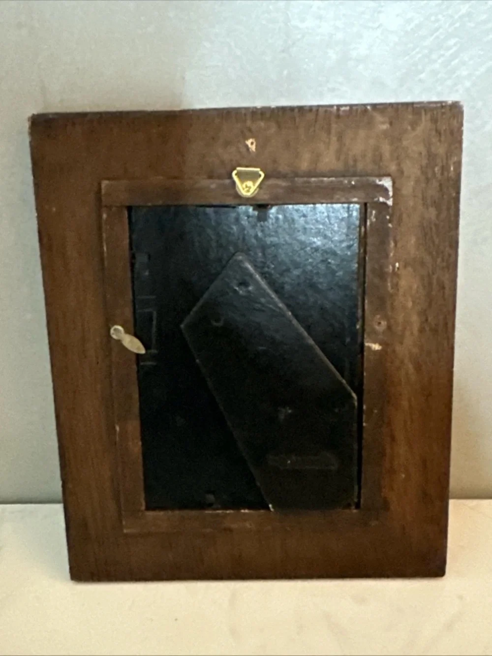 UNIQUE VINTAGE PICTURE FRAME w/Reverse Painting on GLASS 3.5X5 - Picture 7 of 11